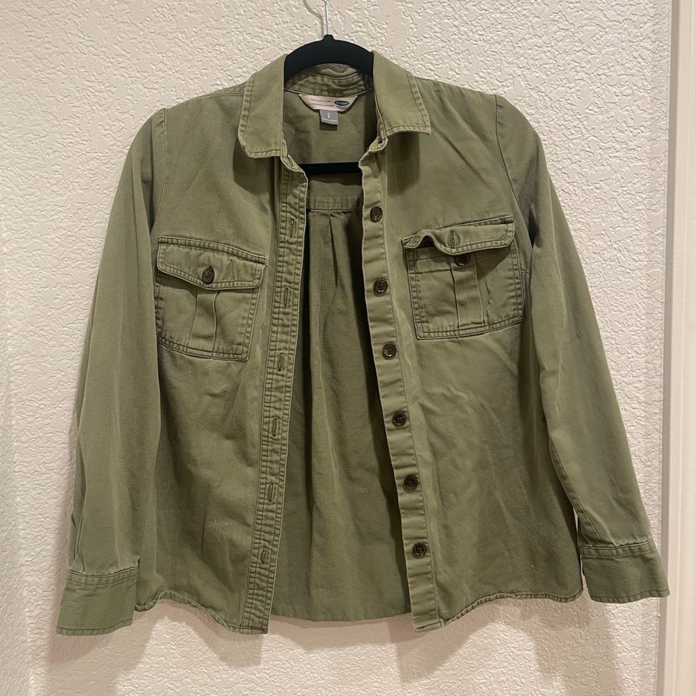 Green Canvas Military Jacket